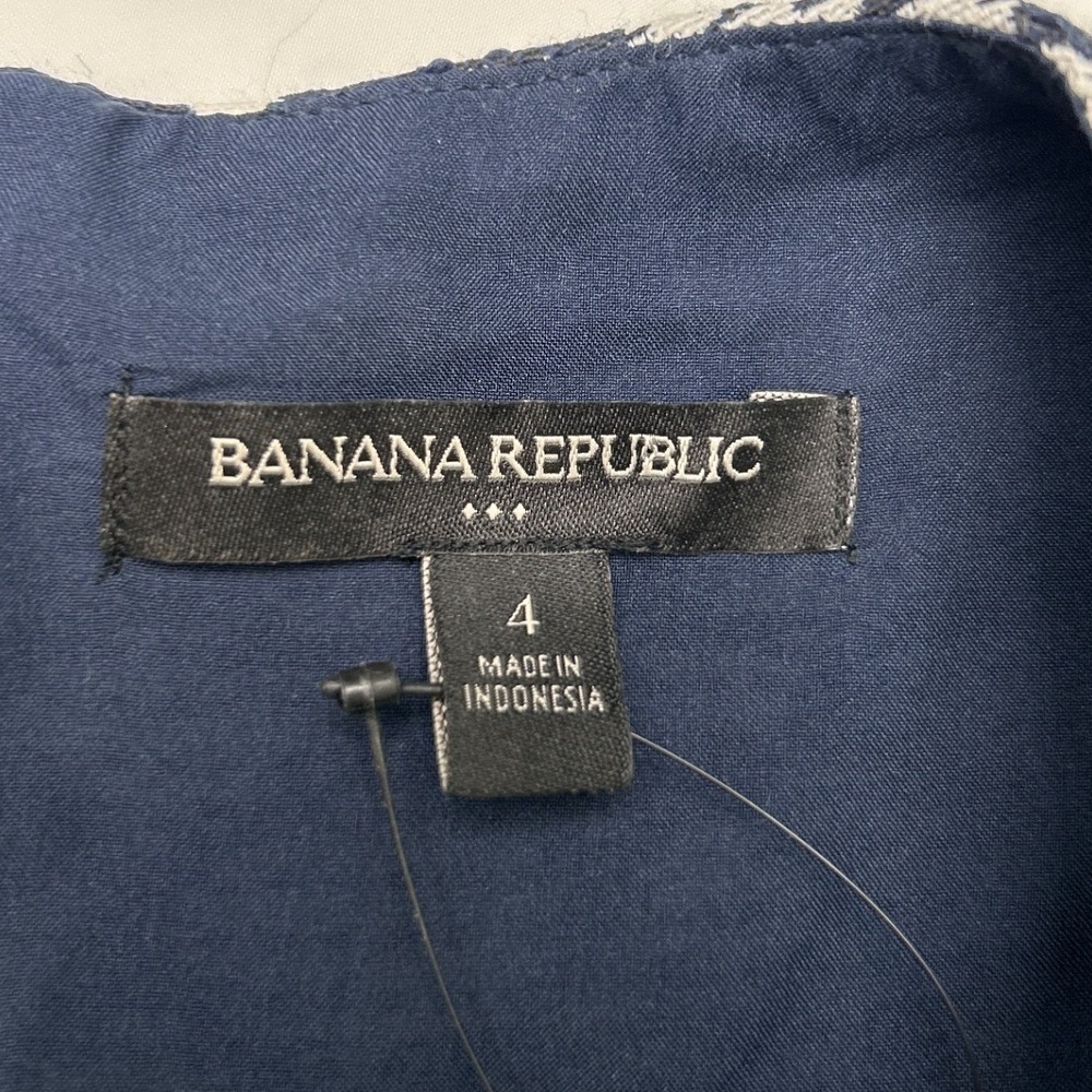 NWT Banana Republic Womens Shift Midi Dress Navy White Size 4 Nautical Summer - Picture 7 of 11